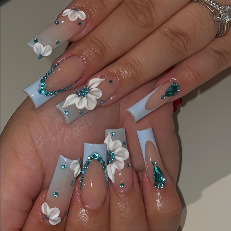 4 Set Nail Tips Design Square Shape - Image 11