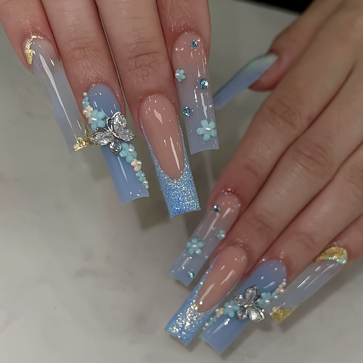 4 Set Nail Tips Design Square Shape - Image 3