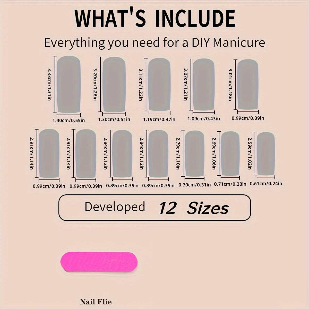 4 Set Nail Tips Design Square Shape - Image 5