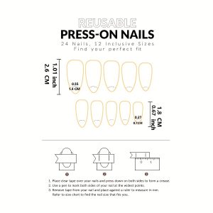 Pink Medium Length Striped Pearlescent Finish - Image 2