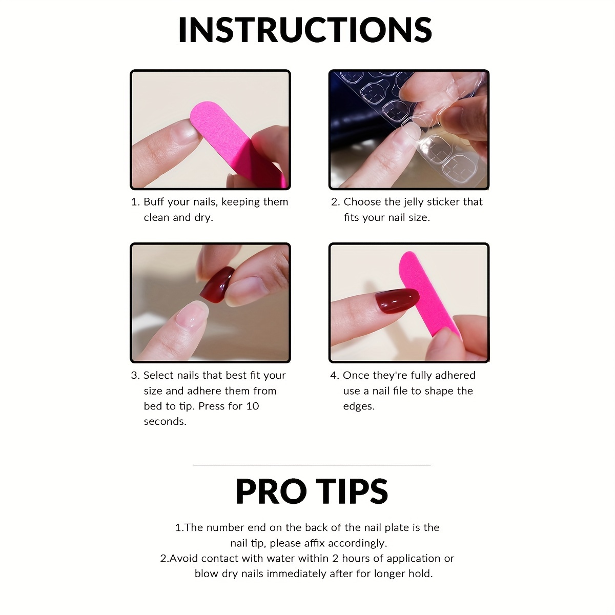 French Sparkling Diamond Floral Design Press-On Nails - Image 3