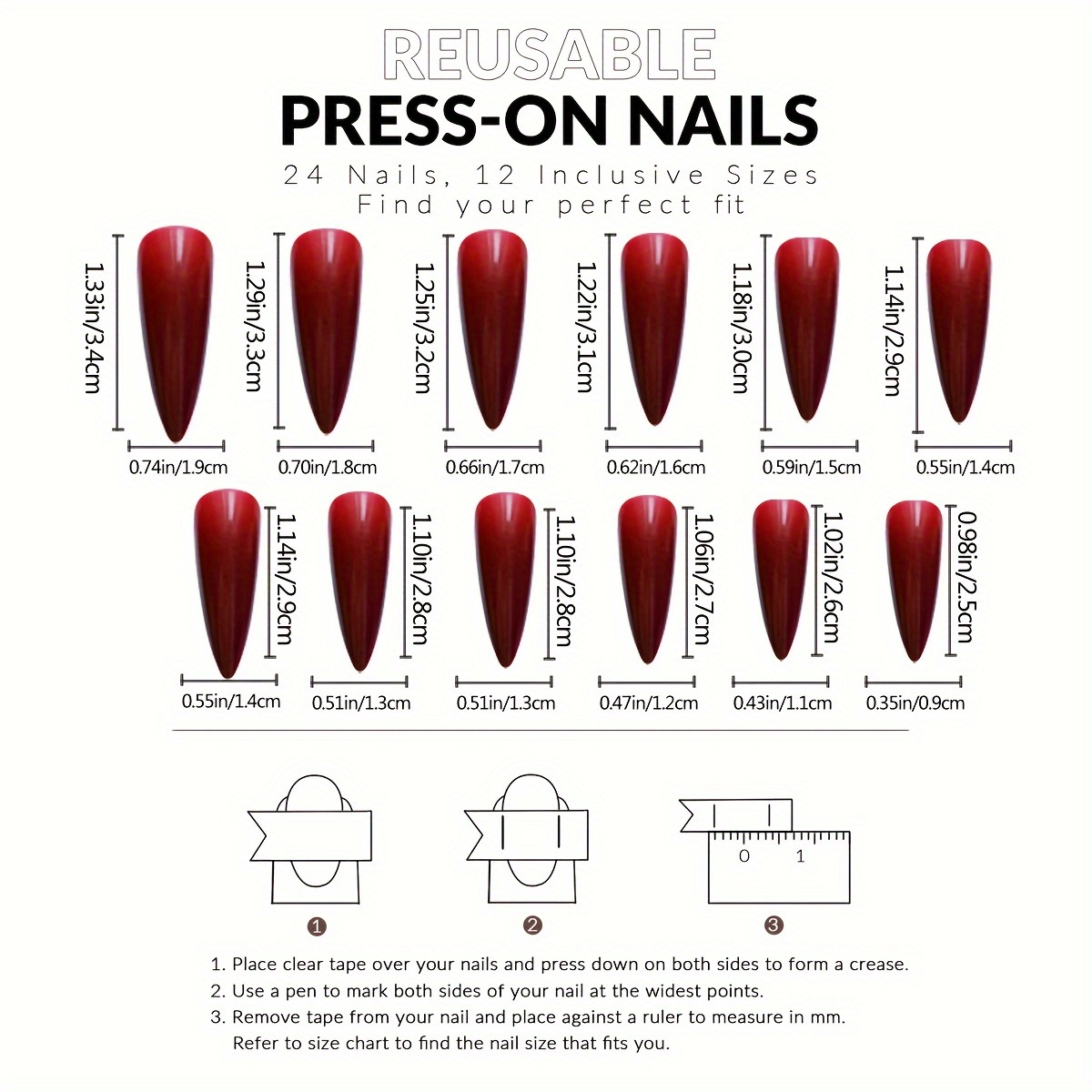 French Sparkling Diamond Floral Design Press-On Nails - Image 2