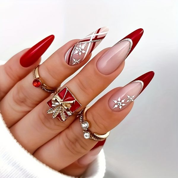 Christmas snowflakes Press-On Nails - Image 1