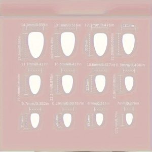 Rings Purple Pink Black Golden Line Nails Medium Almond Shaped - Image 7