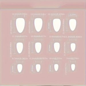 Pearl Gold Lines Swirl Design Press-On Nails - Image 10