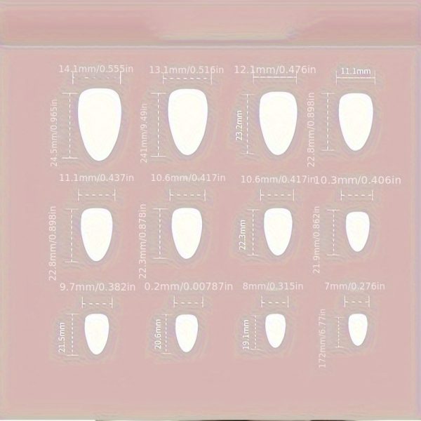 Pearl Gold Lines Swirl Design Press-On Nails - Image 10