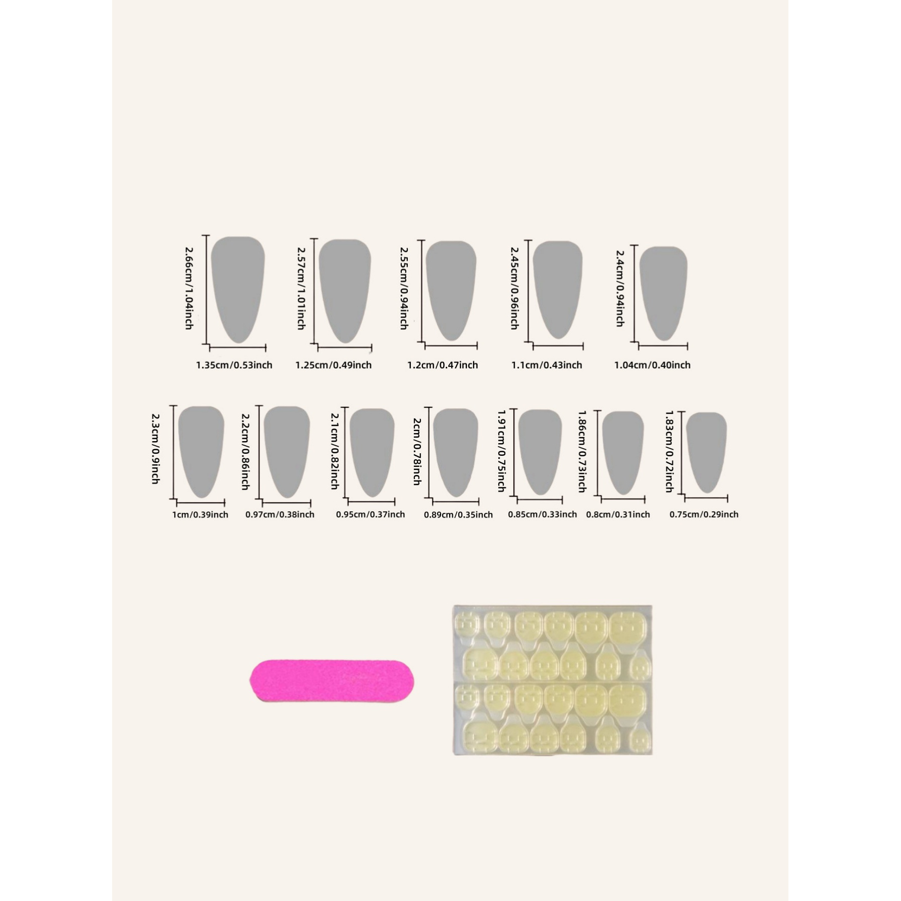 Long French Elegant Teardrop Shape with Glittery Finish - Image 6